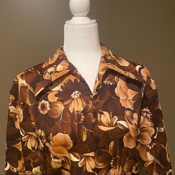 Triumph of California Vintage Floral Blouse Size Medium - Picture 4 of 12